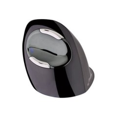 Evoluent VerticalMouse D Medium Laser - Trådløs Ergonomisk Mus i Sort & Grå | Optimal Komfort og Præcision